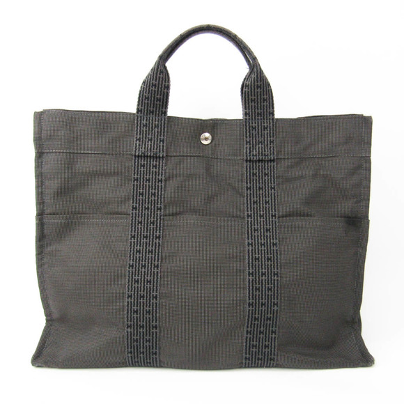 Hermes Handbags - HERMES Her Line MM Unisex Polyamide,Polyester Tote Bag Black,Gray